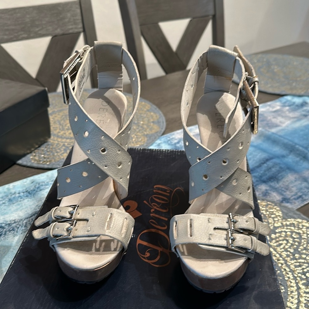 Grey high heels